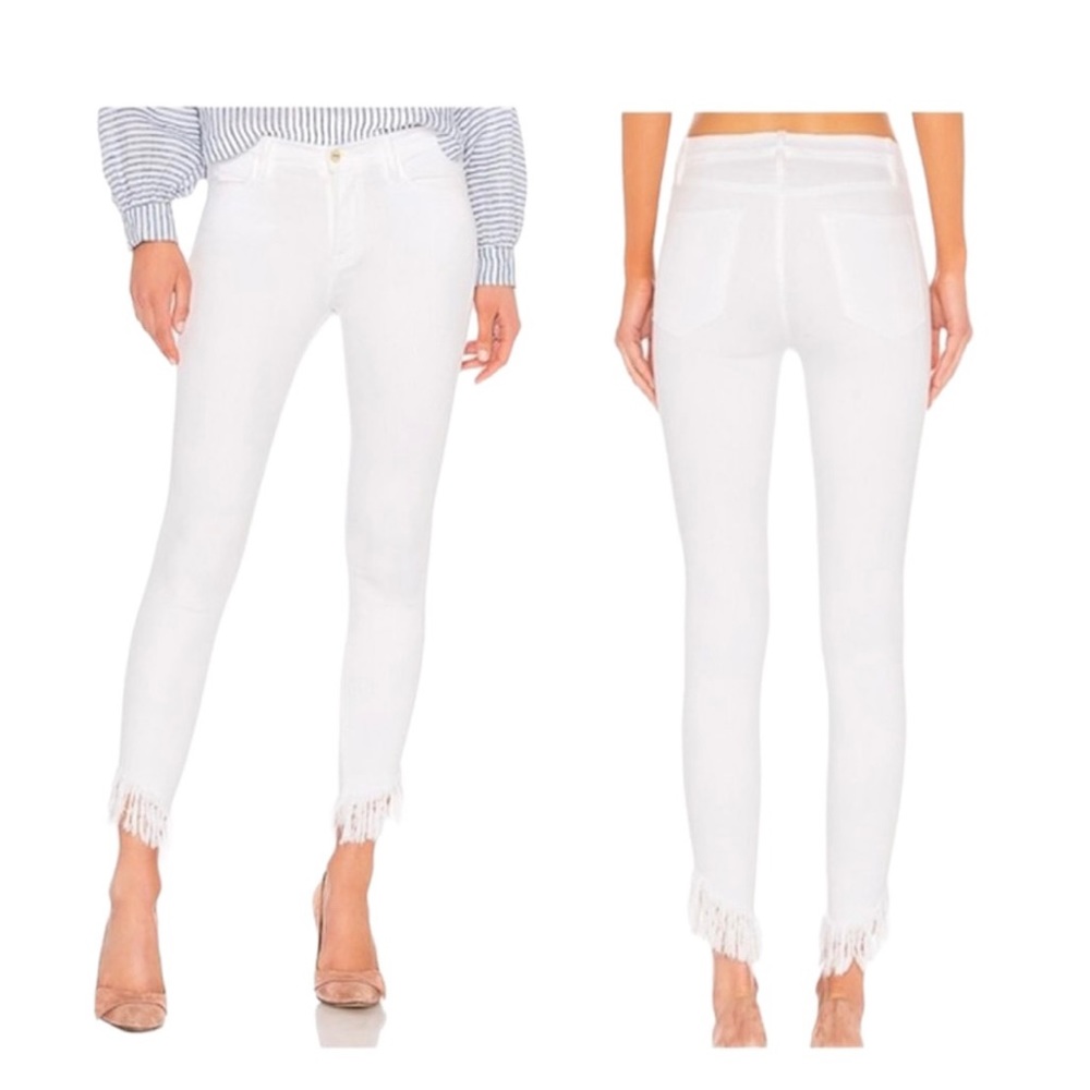 Frame Denim Le High Skinny in Blanc